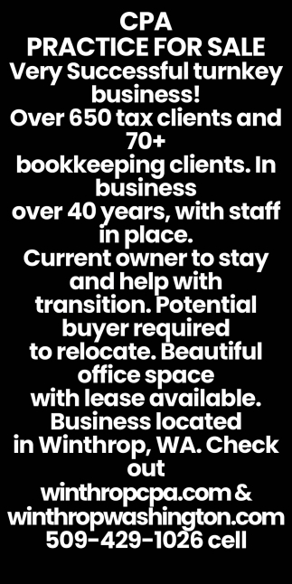 CPA Practice for Sale