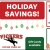 Holiday Savings!