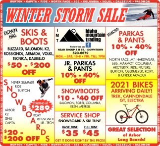 Winter Storm Sale