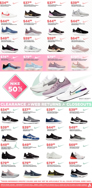 Select Nike 50% OFF