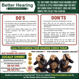 Call To Schedule Your Hearing Check Today