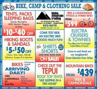 Bike, Camp & Clothing Sale