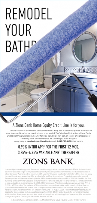 A Zions Bank Home Equity Credit Line Is For You