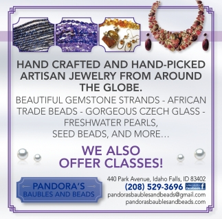 hand Crafted And Hand Picked Artisan Jewelry