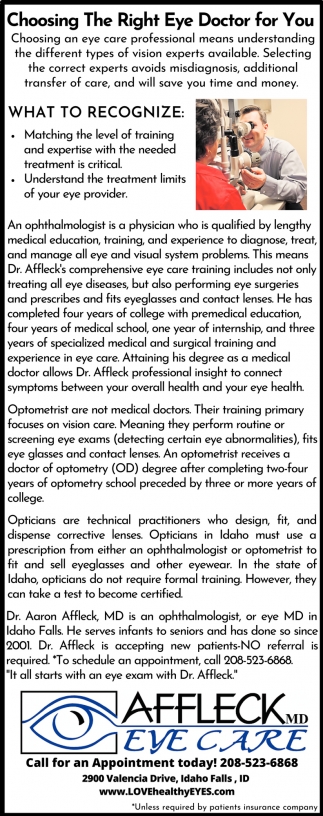 Choosing The Right Eye Doctor For You