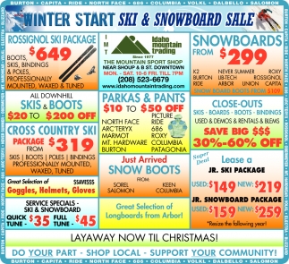 Winter Start Ski & Nowboard Sale