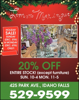 20% Off Entire Stock