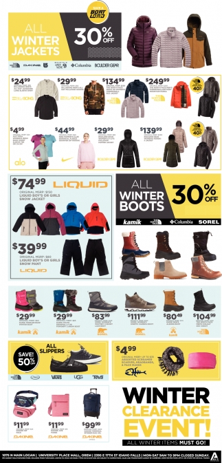 30% Off All Winter Jackets