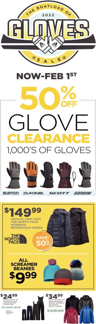 The Boatload of Gloves Sale