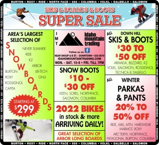 Skis & Boards & Boots Super Sale