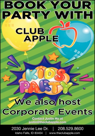 Book Your Party With Club Apple