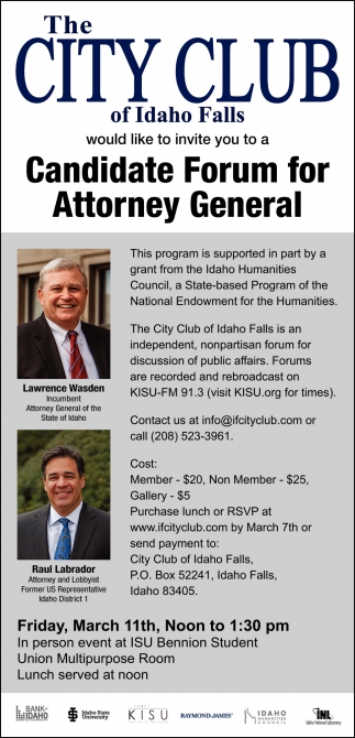 Candidate Forum for Attorney General