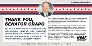 Thank You, Senator Crapo