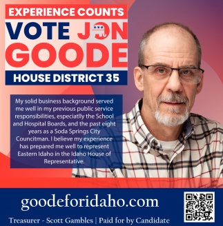 Experience Counts Vote Jon Goode House District 35