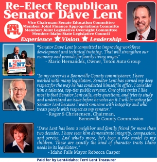 Re-Elect Republican Senator Dave Lent