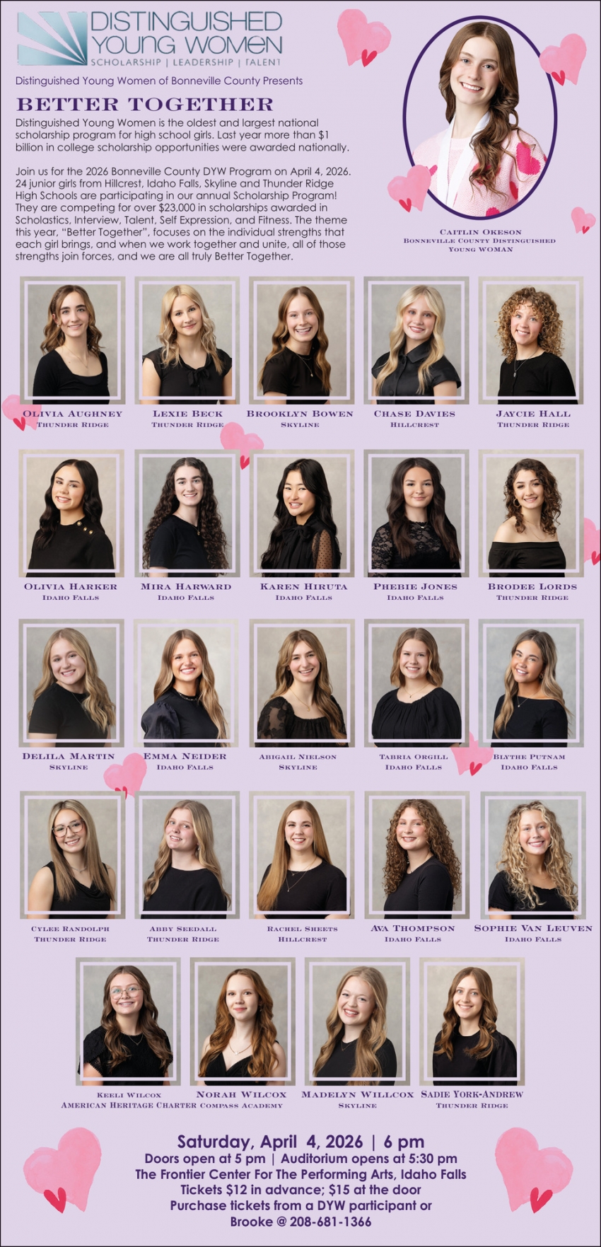 Distinguished Young Women of Rigby