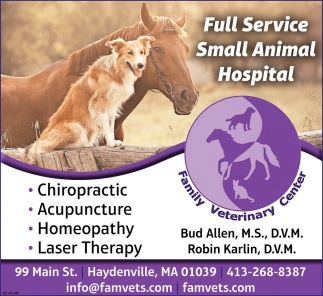 Full Service Small Animal Hospital, Family Veterinary Center