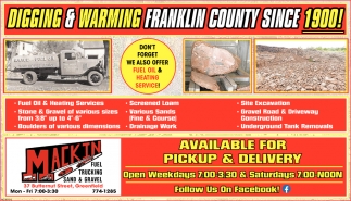 Digging Franklin County Since 1900!