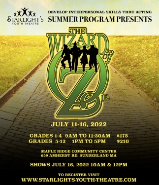 Summer Program Presents The Wizard Of Oz
