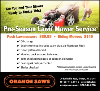 Pre-Season Lawn Mower Service