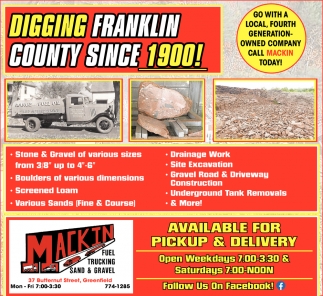 Digging Franklin County Since 1900!