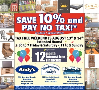 Save 10% and Pay No Tax