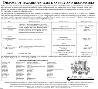 Dispose of Hazardous Waste Safely and Responsibly