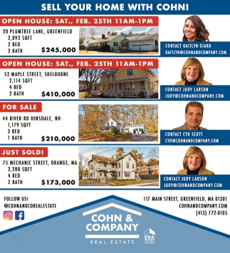 Sell Your Home With Cohn!