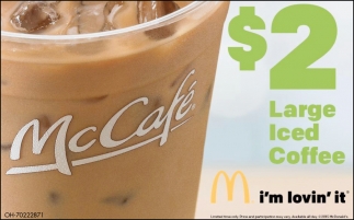 $2 Large Iced Coffee