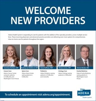 Welcome New Providers