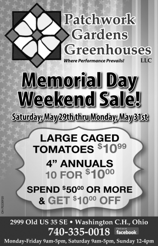 Memorial Day Weekend Sale!