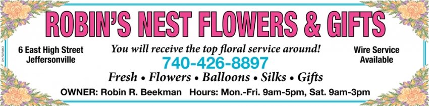 Top Floral Service In The Area!