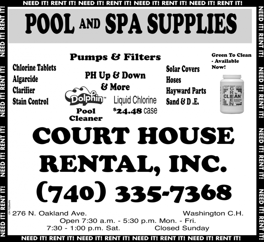 Pool and Spa Supplies