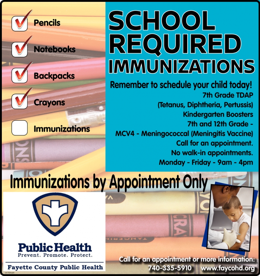 School Requiered Immunizations