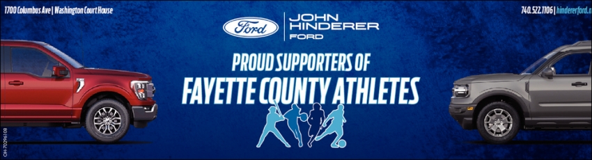 Proud Supporters Of Fayette County Athletes