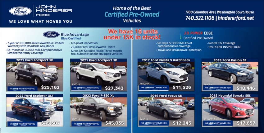 Certified Pre-Owned Vehicles