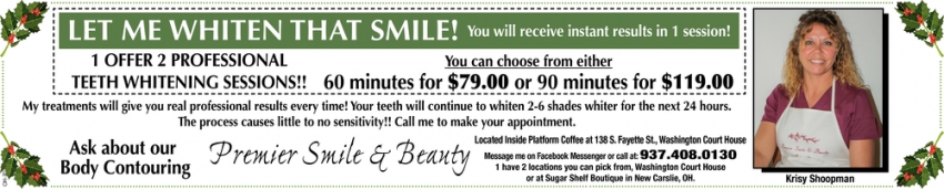 Teeth Whitening Sessions!
