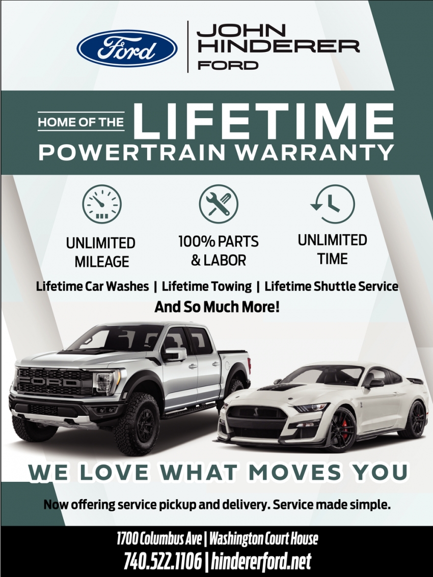 Home Of The Lifetime Powertrain Warranty