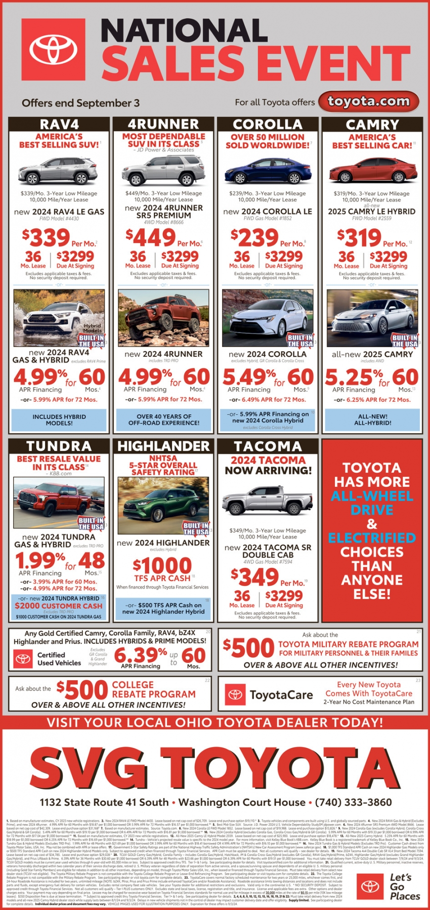 National Sales Event