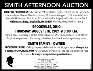Smith Afternoon Auction