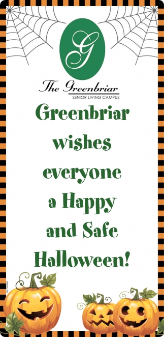 Greenbiar Wishes Everyone a Happy and Safe Halloween!