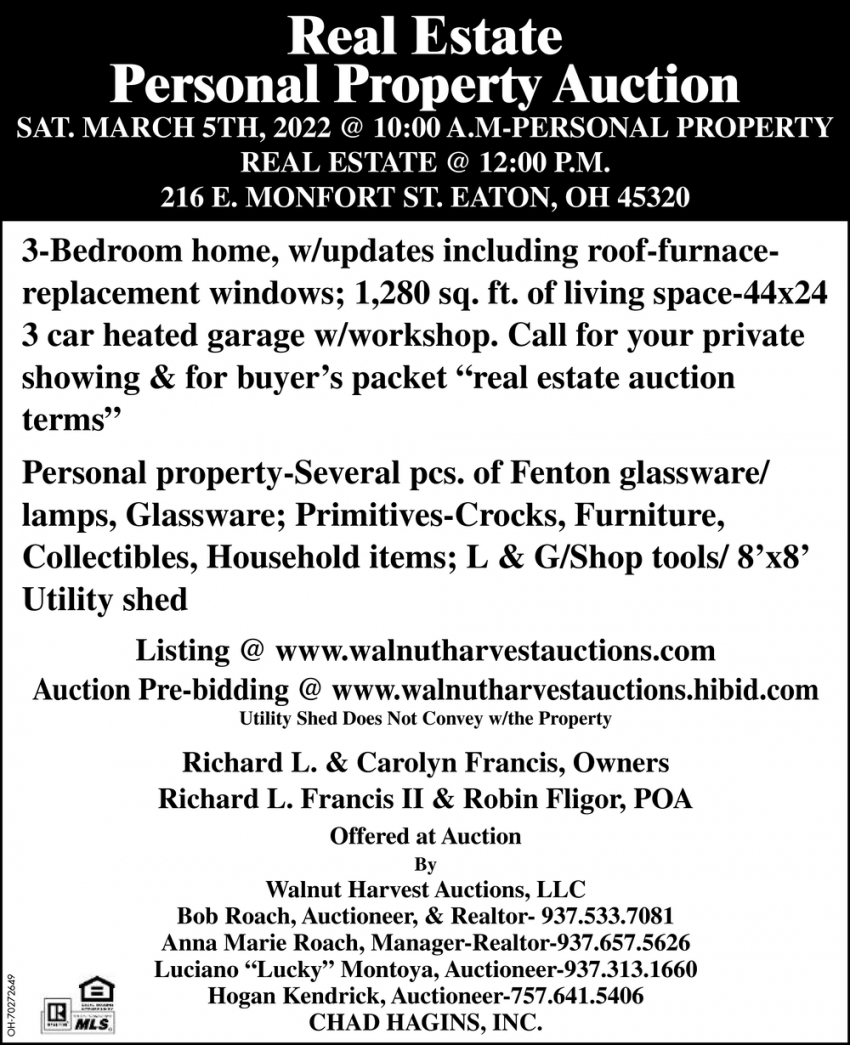 Real Estate Personal Property Auction