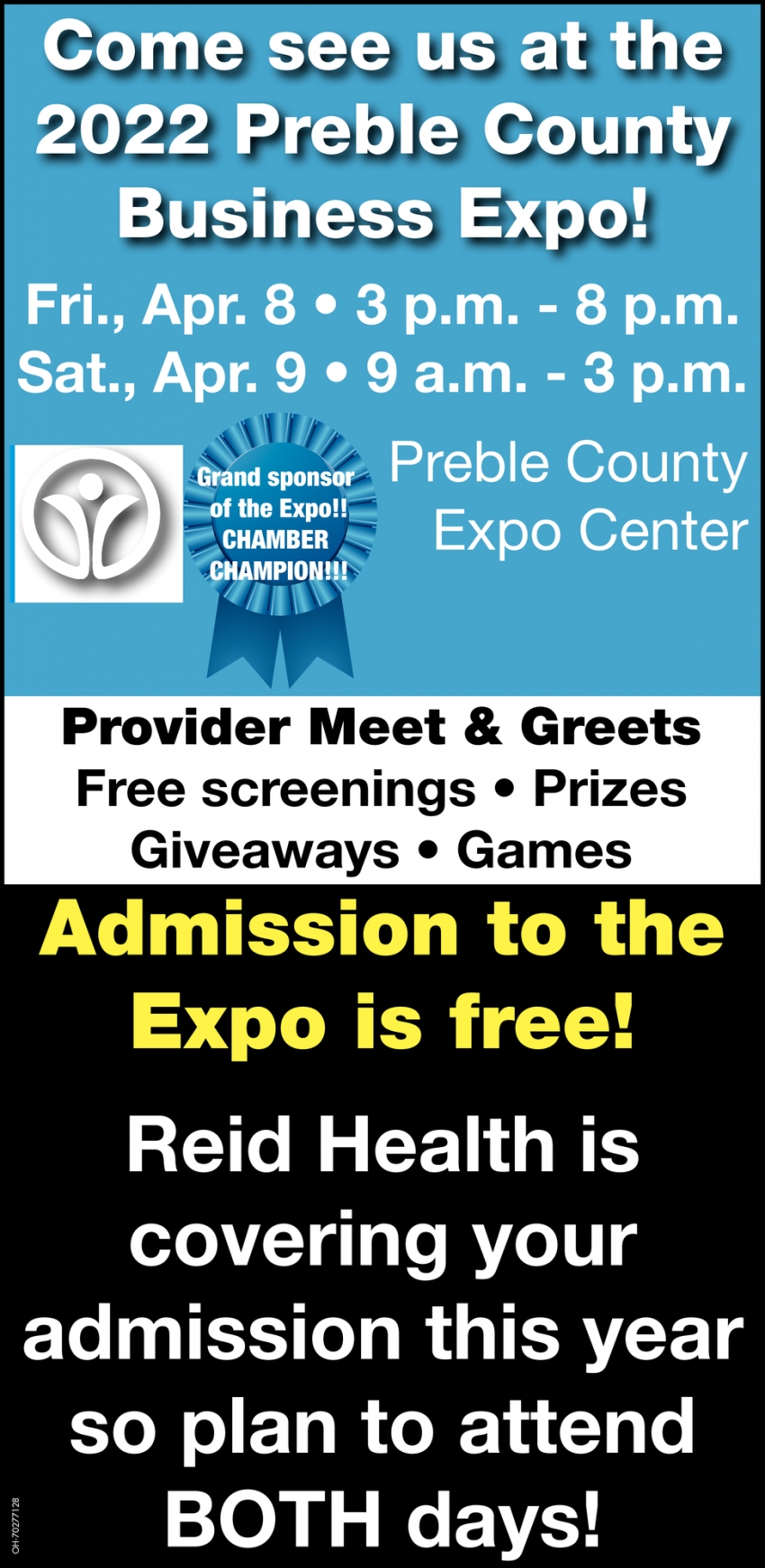 Admission to The Expo Is Free!
