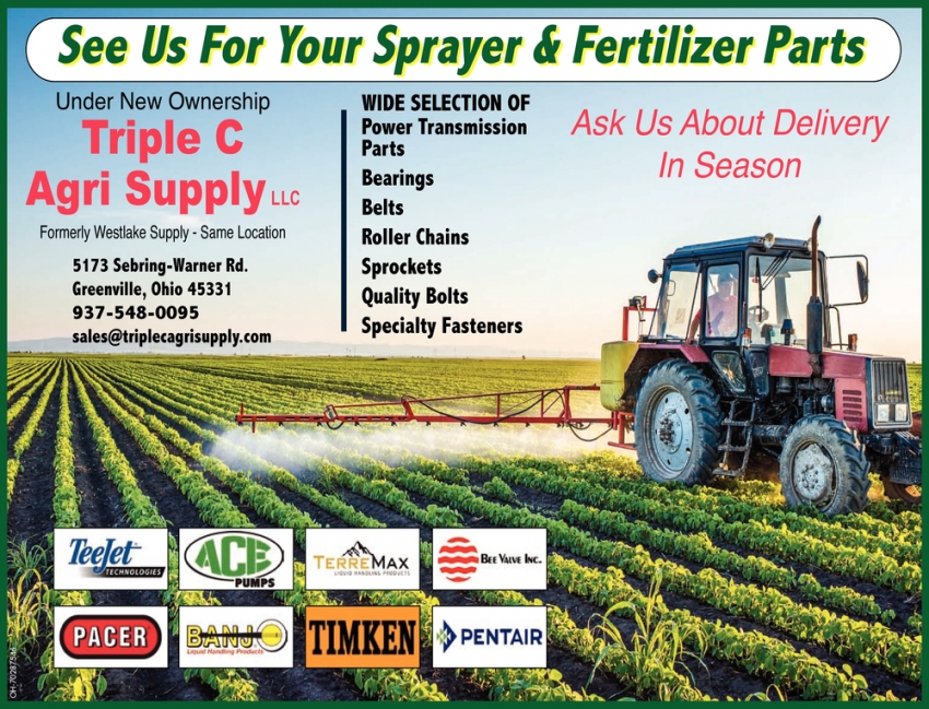 See Us For Your Sprayer & Fertilizer Parts