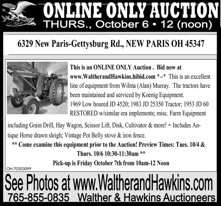 Online Only Auction