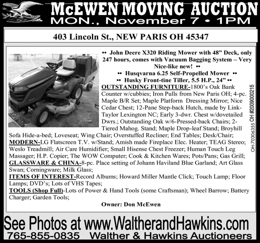 McEwen Moving Auction