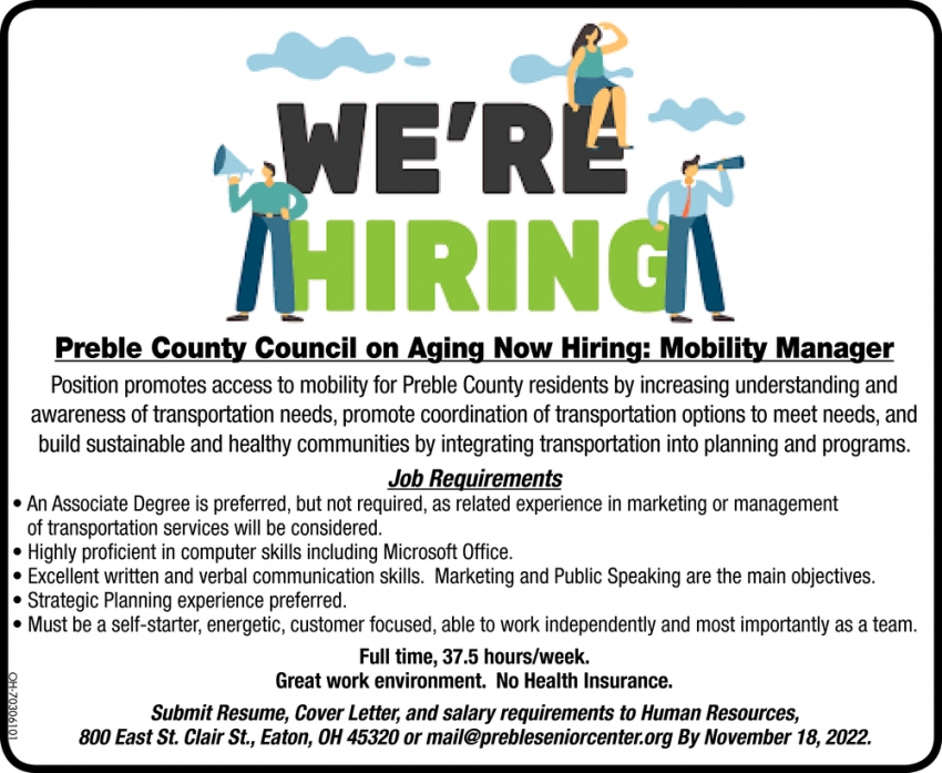 Mobility Manager Position
