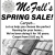 Spring Sale!