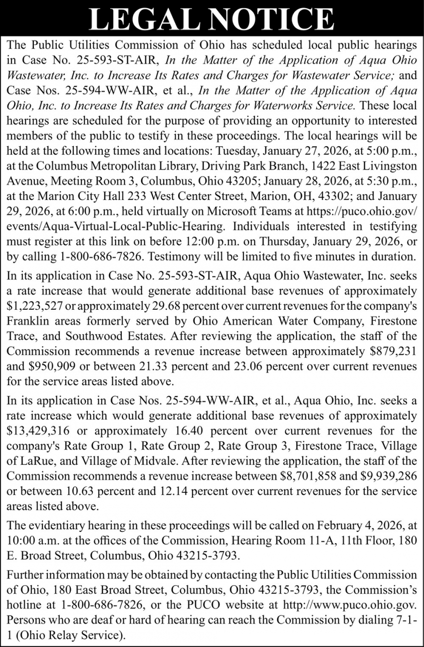 Public Utilities Commision of Ohio