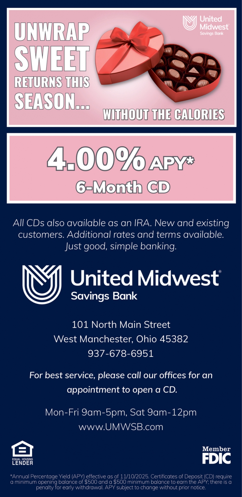 United Midwest Savings Bank: West Manchester